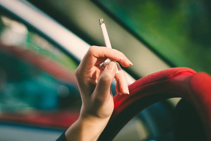 Cigarette in car